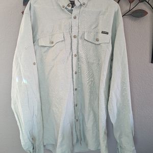 Eddie Bauer - Men's Green Button Classic Fit Utility Shirt - Size TXL 2XL Tall